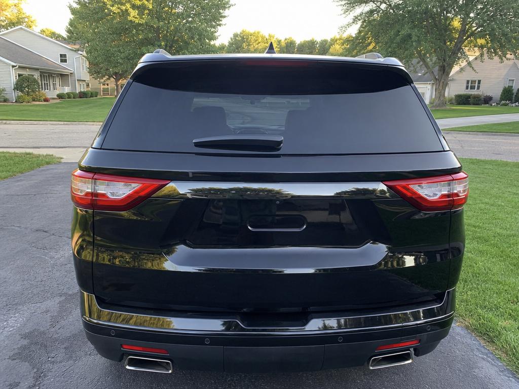 Detailed rear of a black SUV